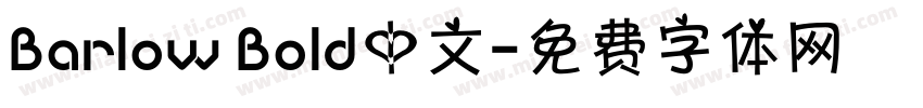 Barlow Bold中文字体转换